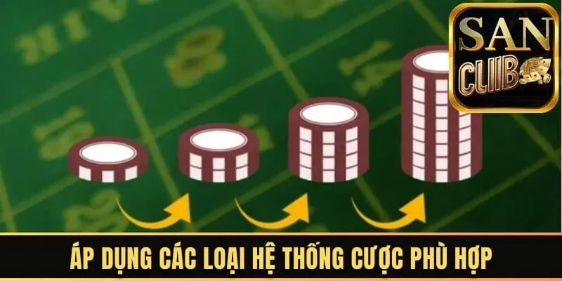 Áp dụng các loại hệ thống cược phù hợp